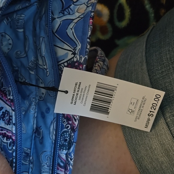 Vera Bradley DISNEY Cinderella Blue and Pink Paisley Bag - Picture 4 of 5